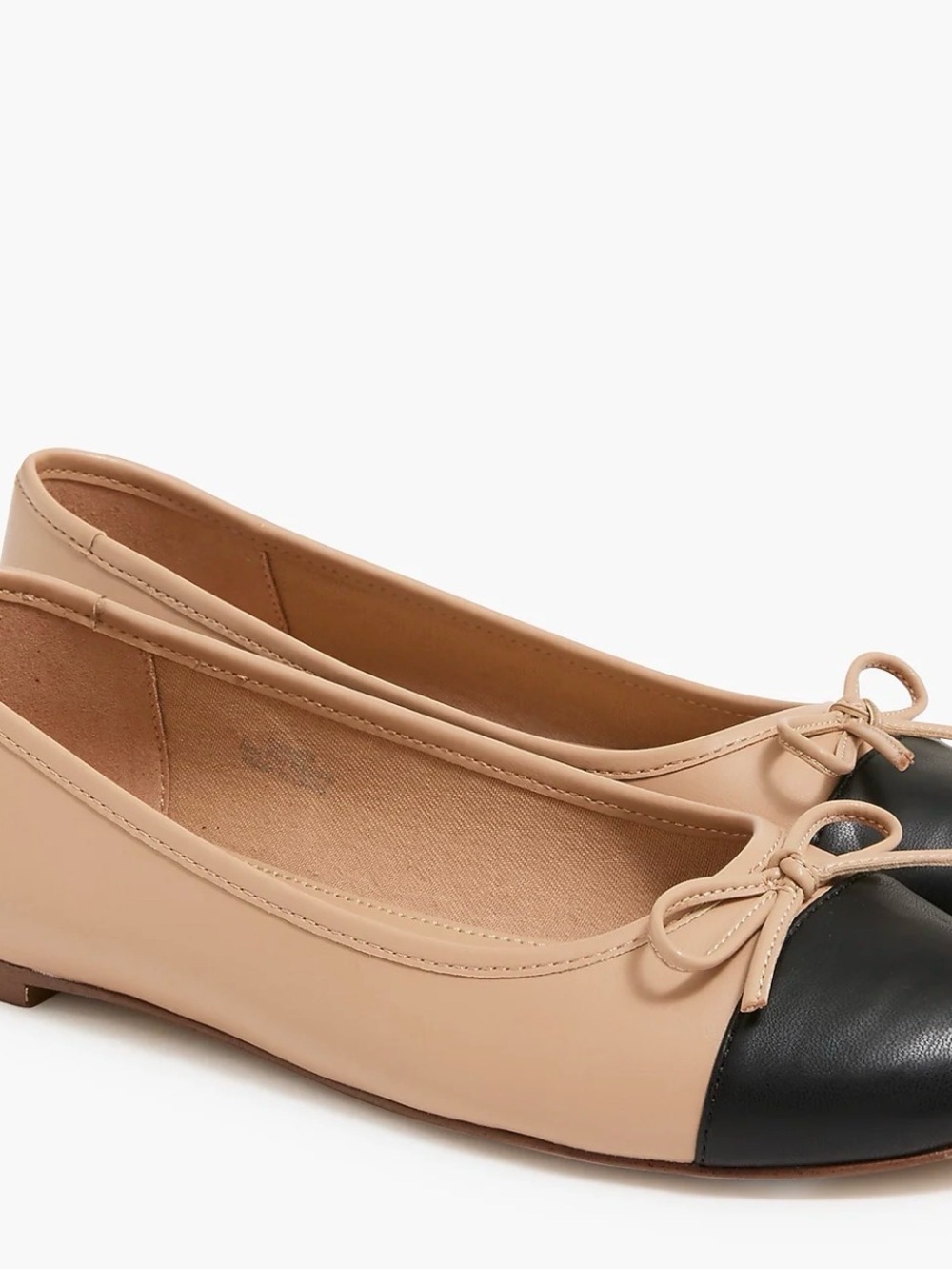 J. Crew Classic Two-Tone Bow Ballet Flats Sz 10